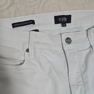 NYDJ Classic White Denim Capri